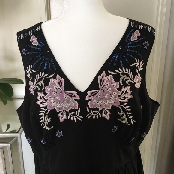 NWOT Modcloth Geode embroidered sleeveless dress - Picture 3 of 7